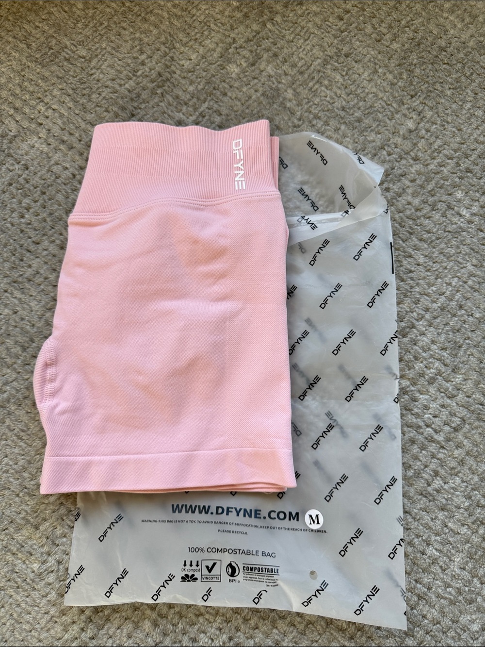 DFYNE Women's Pink Athletic Shorts
